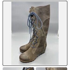 Sorel Women's Gray Lace-Up Boots